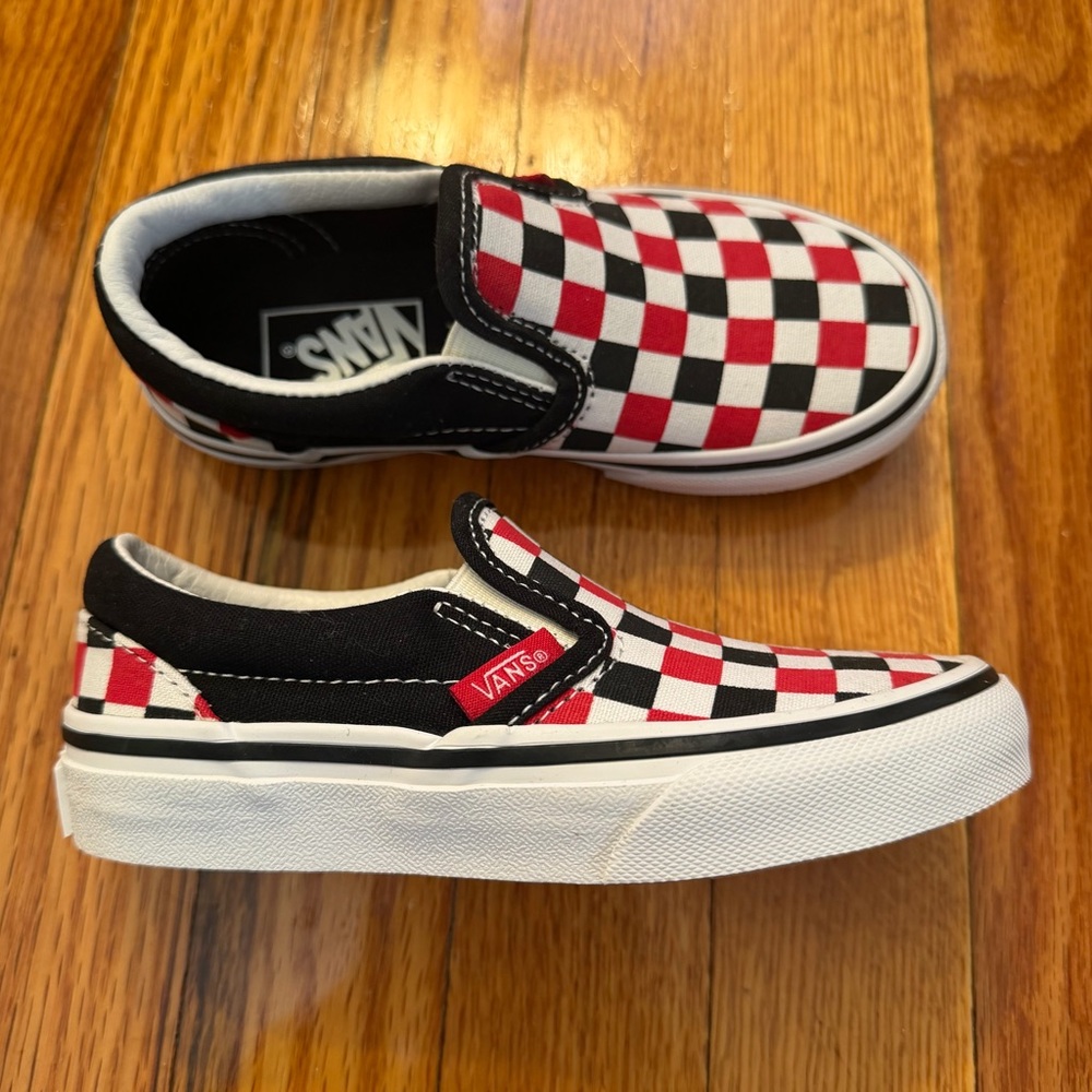 Vans Kids Checkerboard Classic Slip-On